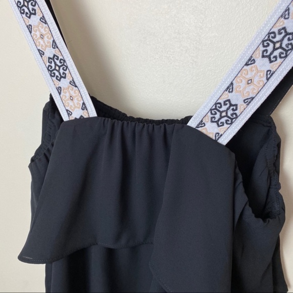 J.CREW FACTORY Black Embroidered Tank Top, Size 6 - Picture 5 of 9
